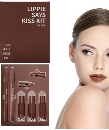 Lip Liner and gloss set long lasting lipstick liquid lipstick for shopping travel business trips stage appointments meetings vacation 06 - Buy Online on GoSupps.com