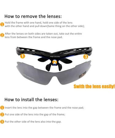 Free Soldier Tactical Sports Glasses - Polaroid Sunglasses for Men | 5-in-1 Military MTB & Running Glasses for Cycling Hiking & Outdoor Activities - Buy Online on GoSupps.com