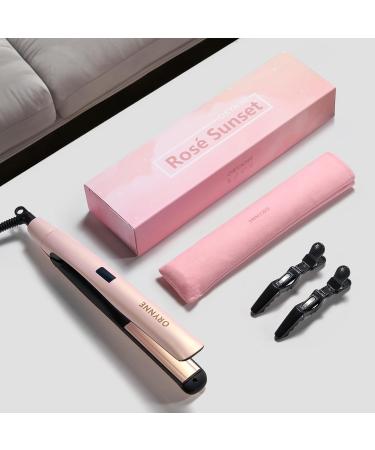 Buy Ros Sunset Flat Iron Hair Straightener - 2 in 1 Ionic Curler & Smoothing Tool Fast Heat Ceramic Dual Voltage for All Hair Types - International Shipping Available - Buy Online on GoSupps.com