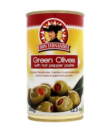 Don Fernando Green olives filled with spicy pepper paste 350g