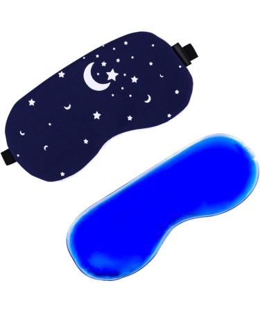 FOMIYES Adjustable Eye Mask with Cold/Hot Therapy - Soft Sleeping Mask for Travel & Puffy Eyes (Blue - Buy Online on GoSupps.com