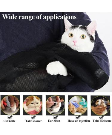 Adjustable AsoCea Cat Bathing Bag - Multifunctional Pet Care Net for Nail Trimming & Cleaning | Anti-Bite & Anti-Scratch - Buy Online on GoSupps.com