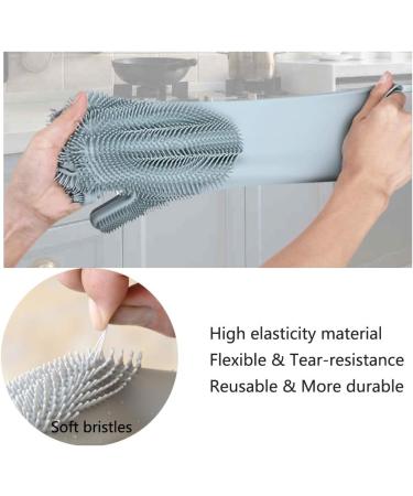 Magic Scrubber Cleaning Gloves for Dishwashing Reusable kitchen Gloves(Green) Light-green - Buy Online on GoSupps.com