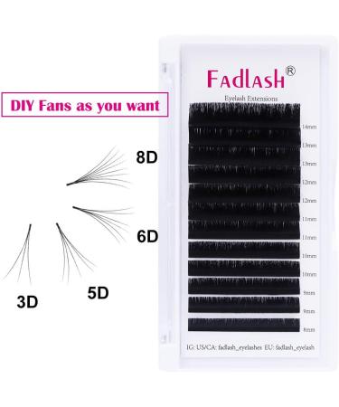 Easy Fan D Curl 0.07 8-14mm Mixed Russian Eyelash Extensions - Buy Online on GoSupps.com