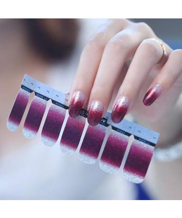 8 Leaf Glitter Nail Stickers - Mwoot Self-Adhesive Nail Art Decals for Beautiful DIY Manicure - 112PCS Fashion Decoration - Buy Online on GoSupps.com