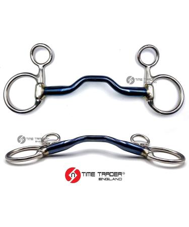 OTTE Baucher Hanging Cheek Blue Sweet Iron Ported Horse Bit Snaffle (6.25") - Buy Online on GoSupps.com