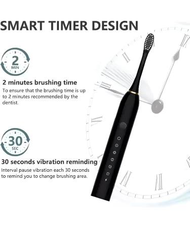 Buy Electric Toothbrush - 4 Brush Heads Rechargeable 6 Modes Fast Charging Pressure Sensor - International Shipping Available - Buy Online on GoSupps.com