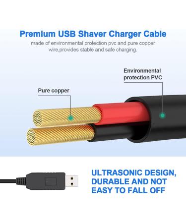 8V USB Charger for Philips One Blade QP2530 QP2630 HQ850 - AIEVE Charging Cable Power Cord for Norelco Oneblade HQ912 HQ913 HQ914 Hybrid Trimmer - Buy Online on GoSupps.com
