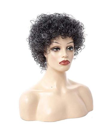 Shop BGHJUE Short Black Curly Wave Human Hair Wig for Women - 15cm International Shipping Available - Buy Online on GoSupps.com