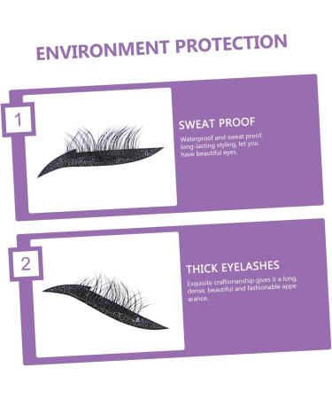 Ipetboom 4 Pairs False Eyelashes Eye Makeup Sticker Eyeliner Tape Sticker Eyelash Makeup Stickers Halloween+makeup Halloween Make up Water Proof Stickers Glitter Powder Flash Plastic Miss - Buy Online on GoSupps.com