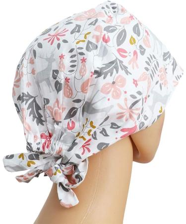 2pcs TENDYCOCO Surgical Scrub Cap - Adjustable Unisex Surgery Hats with Fox Print Design - Buy Online on GoSupps.com