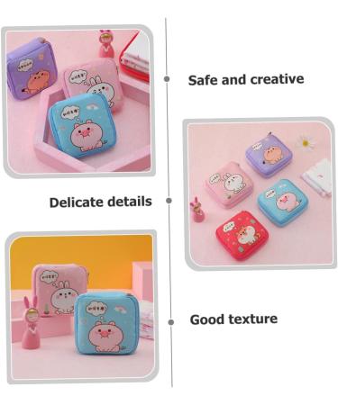 Healifty Period Towel Storage Bag Organizer for Teens - 16 Pcs Zip Lock Makeup Travel Bag Case, Nursing Mat Pouch - Cute Miss Design - 11X11X4.5CM (As Shown) - Buy Online on GoSupps.com
