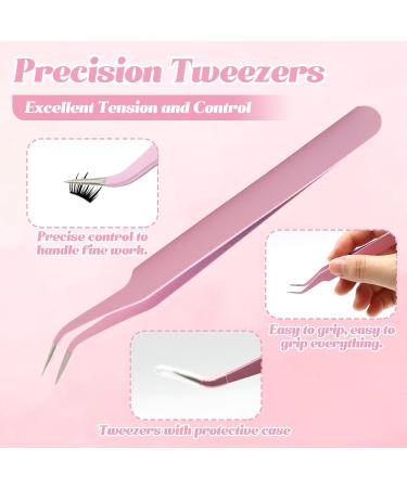 Scettar Stainless Steel Tweezers Set Stainless Steel Precision Eyebrow Tweezers for Women Precision Tweezers Set for Facial Hair Removal and Lash Extension - Buy Online on GoSupps.com