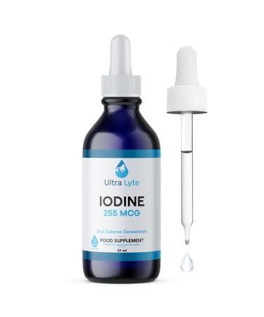Ultra Lyte Iodine 255MCG 59ml Iodine Supplement from Potassium Iodide Optimal Thyroid Function Hormone Production Dietary Supplement for Cognitive Function Normal Energy Levels