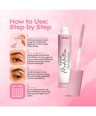MENELA Eyebrow Growth Serum & Lash Serum: 2-in-1 Enhancer with 10 Botanical Actives (Biotin Aloe Witch Hazel Rosehip) Natural Formula for Fuller Stronger & Hydrated Brows-3.9ml (0.132 fl oz) - Buy Online on GoSupps.com