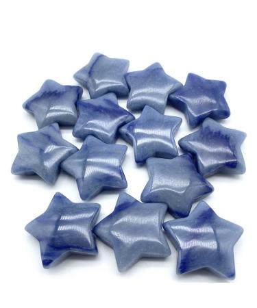 Crystal Rough Natural Blue Crystals Stone Carved Star Shaped Smooth StoneCrystals Room Decoration NaturalReiki Decoration ERTEYIN