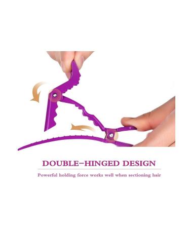 BEINY 6Pcs Non-Slip Hair Clips - Professional Styling Sectioning Clips for Thick Hair - Salon Alligator Clips in Purple - Buy Online on GoSupps.com