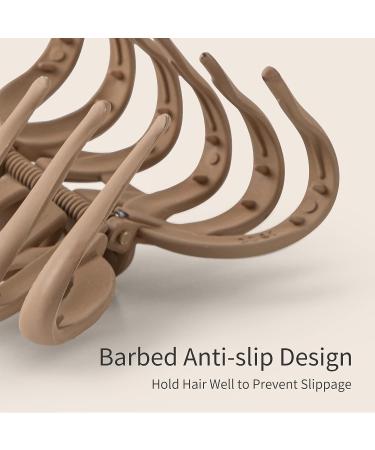Sunolga Large Octopus Claw Clips for Thick Long Hair - Strong Hold Matte Hair Clips for Women - 3.5'' Big Size in Beige/Black/Light Coffee/Dark Brown - Buy Online on GoSupps.com