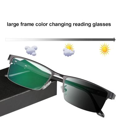 Buy Fashionable Photochrome Reading Glasses for Men & Women | UV Protection & Anti-Glare | Blue Color +2.00 - Buy Online on GoSupps.com