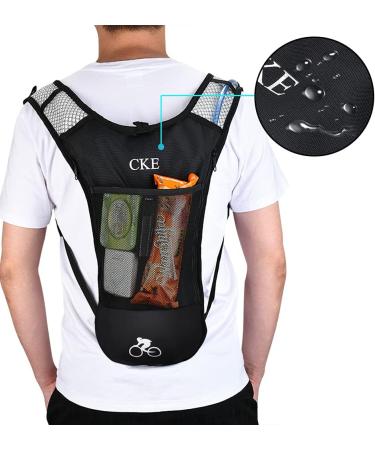 CKE Hydration Backpack with 2L Hydration Bladder - Gray-Black | Ideal for Running, Hiking, Biking & Climbing | Men, Women, Kids - Buy Online on GoSupps.com