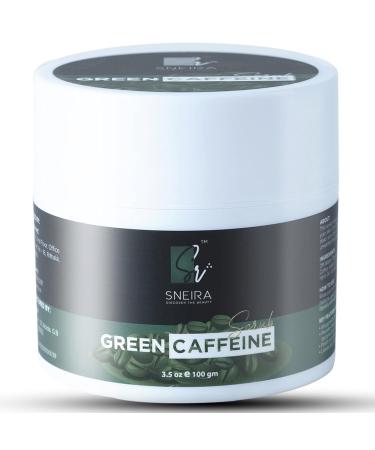 Green Caffine 100 g Face Scrub Tan Brightening & Revitalizing Gentle Exfoliation Smooth and Clear Complexation Dead Skin Blackhead & Whitehead Removal Suitable for All Skin-Women and Men