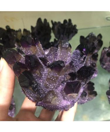 Natural Crystal Rough Home Decoration Natural Amethyst Quartz Crystal Cluster Phantom Quartz Raw Specimen for Home Decoration Stones (Color : 700-800g)