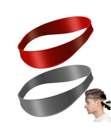 Headband for cutting silicone haircuts to make households yourself shaving and holding a clean (gray + red) gray + red.