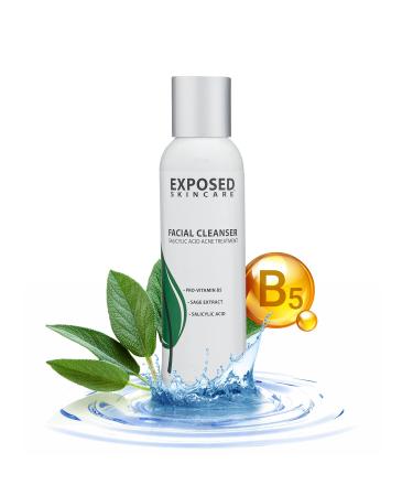 Exposed Skin Care Acne Facial Cleanser - Gentle Face Wash with Salicylic Acid for Acne Prone Skin - Pore Clarifying Acne Treatment for All Ages Skin Types