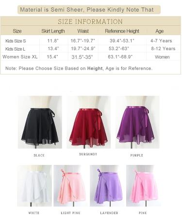 Daydance Black Sheer Chiffon Ballet Wrap Skirt for Girls | Navy | Size 8-12 Years - Buy Online on GoSupps.com