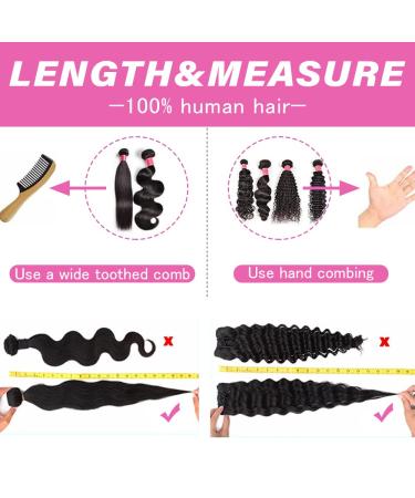 DDSNNT 10A Brazilian Body Wave Bundles with Closure- 3 Bundles of Unprocessed Human Hair (16 18 20) + 4x4 Lace Closure- Natural Color Body Wave Set - Buy Online on GoSupps.com