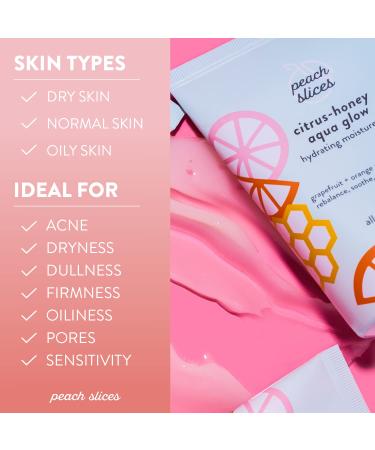 Peach Slices Citrus-Honey Aqua Glow Moisturizer 3.04 oz - Hydrating Gel for Sensitive, Dry, Oily, Dull, Acne Prone Skin with Honey Extract - Korean Skin Care - Buy Online on GoSupps.com