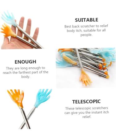 FRCOLOR 3-Pack Stainless Steel Reindeer Back Massage Tool - Flex Migm Jucky Scratch Handy Relooq Device - SCHABER PP 44.5x3.3cm Yellow | International Shipping - Buy Online on GoSupps.com