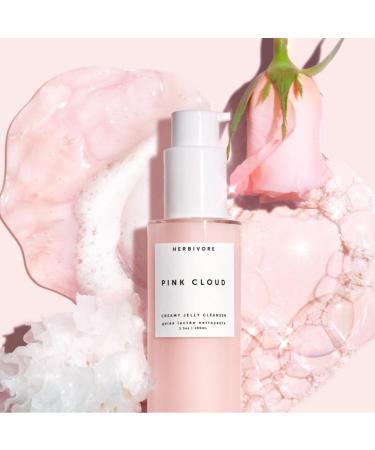 HERBIVORE Pink Cloud Jelly Cleanser - Vegan Rosewater Hydrating Face Wash & Makeup Remover for Sensitive Skin - 50mL / 1.7 oz - International Shipping Available - Buy Online on GoSupps.com