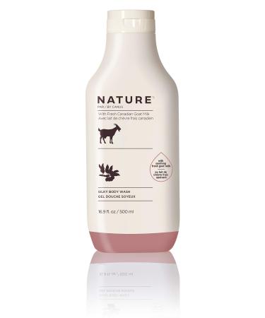 Nature By Canus Silky Body Wash, Shea Butter, 16.9 Oz, With Smoothing Fresh Canadian Goat Milk, Vitamin A, B3, Potassium, Zinc, and Selenium