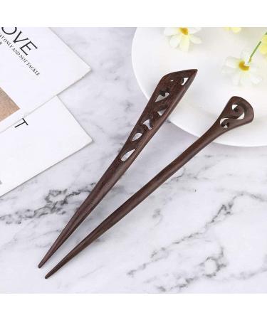 6 Vintage Chinese Wood Hair Sticks - Traditional Women's Hairpins & Clips - Elegant Accessories for Girls - Buy Online on GoSupps.com