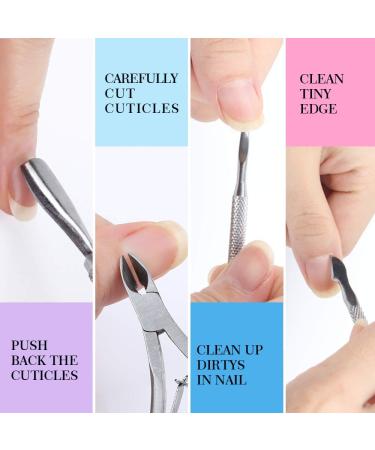 3pcs Double Sided Nail File and Buffer Set with Cuticle Nipper - Perfect Manicure Tool Kit in Pink - Buy Online on GoSupps.com