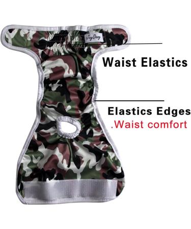 Joydaog Reusable Dog Diapers for Large Dogs - 4 Pack Camouflage Colors | Size L - Buy Online on GoSupps.com