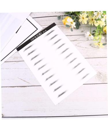 MAGICLULU 2 Pairs Eyebrow Makeup Tools Stick-on Brows Eyebrow Sticker Shape Fake Eyebrow Sticker Hair 6d Patch 21x15cm Black - Buy Online on GoSupps.com