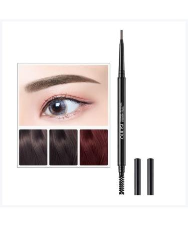 PiurUf Eyeliner Pen - Dual-ended eyebrow grinder durable long-lasting waterproof black (deep brown)