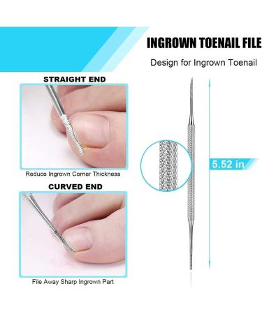 OosoFitt 7Pcs Stainless Steel Ingrown Toenail Clippers Set - Professional Toe Nail Nippers for Surgery Grade Manicure Pedicure - Silver - Buy Online on GoSupps.com