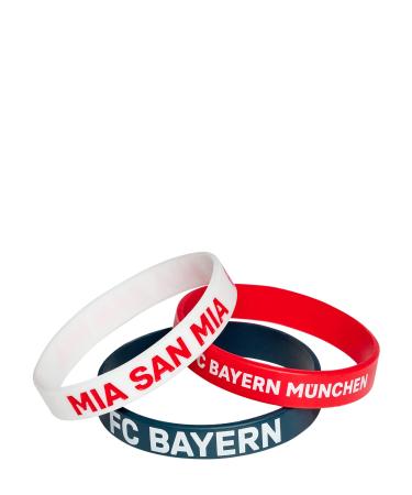 FC Bayern Munich bracelet set of 3 football fan accessories red/white/navy mia san mia FCB