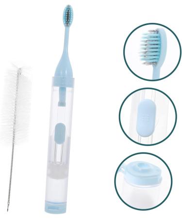 Minkissy 2-Pack Portable Toothbrush Cleaning Agent & Folding Bracket for Gum Care - Travel-Friendly Gift - Buy Online on GoSupps.com