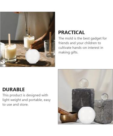 NUOBESTY 2 Pcs High Penetration Ball Circle Silicone Mold DIY Crystal Craft Mold Silicone Ball Mold Spherical Transparent 5X5cm - Buy Online on GoSupps.com
