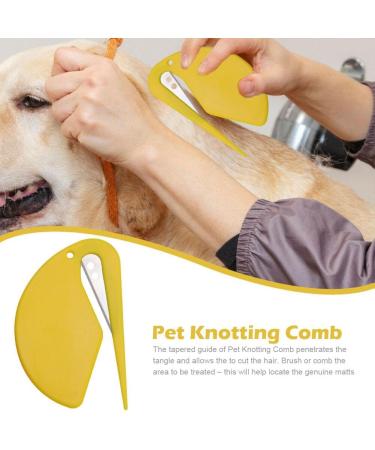 Pet Knotting Comb 2024 New De Knotting Comb for Dog and Cat Pet Dog Shedding Brush Puppy Kitten Brush Hair Removal Tool Knotting Comb Pet Grooming Tool Tangle Remover Leaf-Black Onesize - Buy Online on GoSupps.com