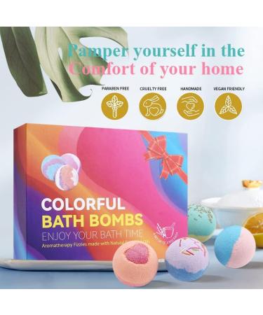Bath Bombs Gift Set - 12 Aromatherapy Bath Bombs for Women | Relaxing and Pampering Gift for Girlfriends, Wife, Sister, Friends - Buy Online on GoSupps.com
