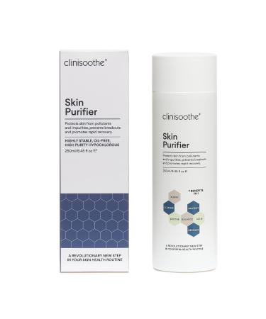 Clinisoothe+ Skin Purifier 250ml - Spot and Acne Treatment For Face and Body Prevent Breakouts And Promote Rapid Recovery With Hypochlorous Technology - For All Skin Types - Pack of 1 Clear 250 ml (Pack of 1)