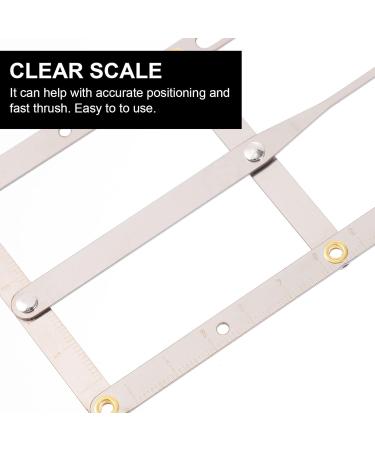 Angoily Eyebrow Scale Ruler Measuring Tool Eyebrow Measurement Tool Second Generation Gold Eyebrow Shape 16X4.5X0.6CM Silver - Buy Online on GoSupps.com