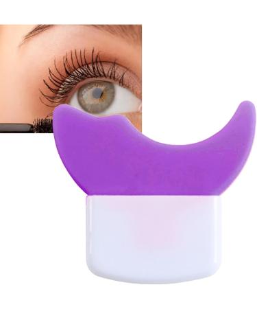 Mascara Eyelash Deflector Eyelash Applicator Prevent Smudge Double Arc Silicone For All Face Shapes (Purple) - Buy Online on GoSupps.com