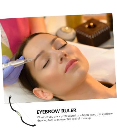 Beavorty 2pcs bow eyebrow ruler metal dies microblading caliper eyebrow measurement tool drawing tool make up - Buy Online on GoSupps.com