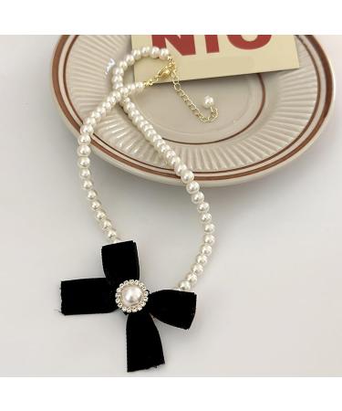 Vsilay Lianxue Elegant Bowknot Pendant Necklace - Long-lasting Imitation Pearls for Fashion Outfits - International Shipping Available - Buy Online on GoSupps.com